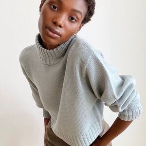 aritzia Wilfred Merino Wool Harper Sweater Cropped